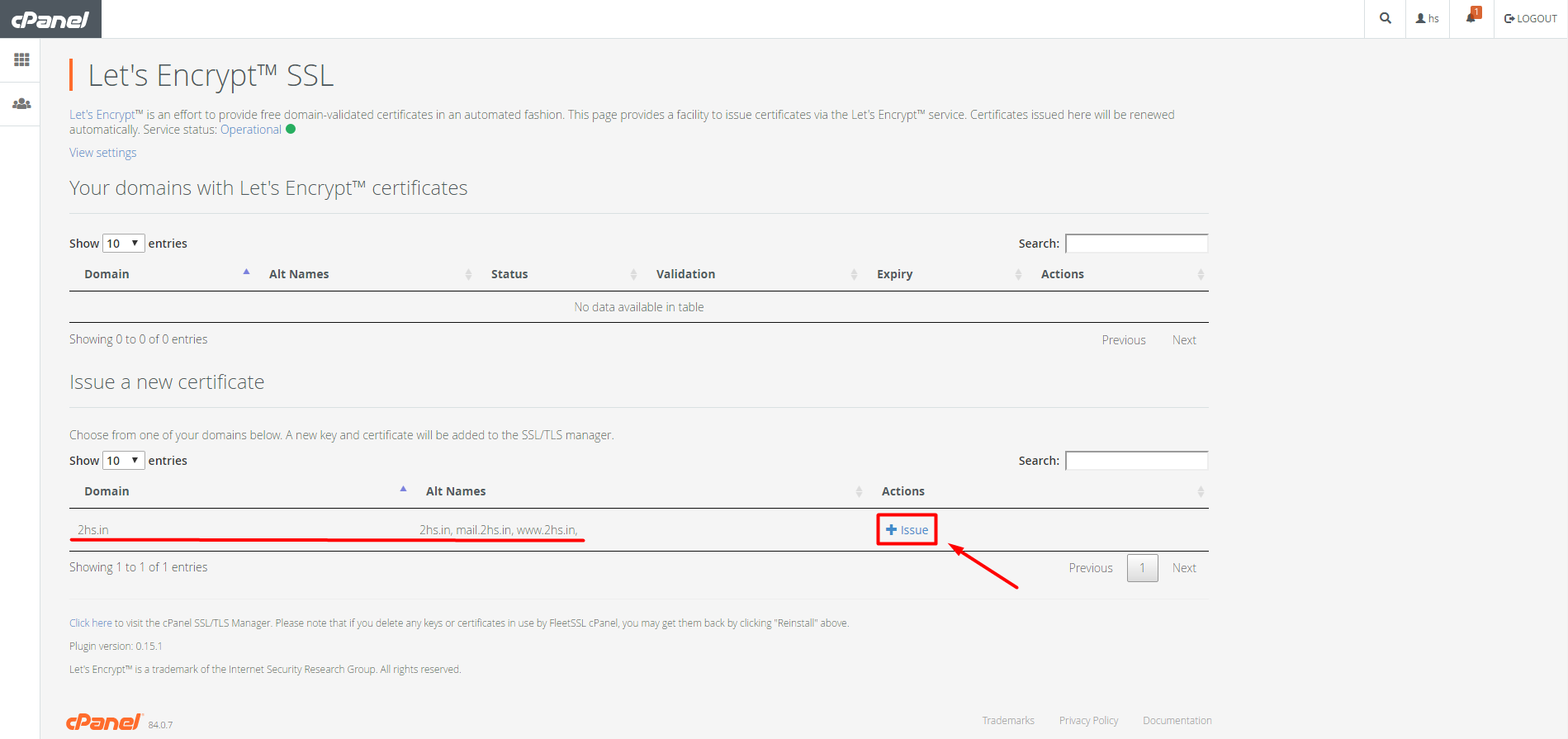Search-lets-encrypt-in-cpanel